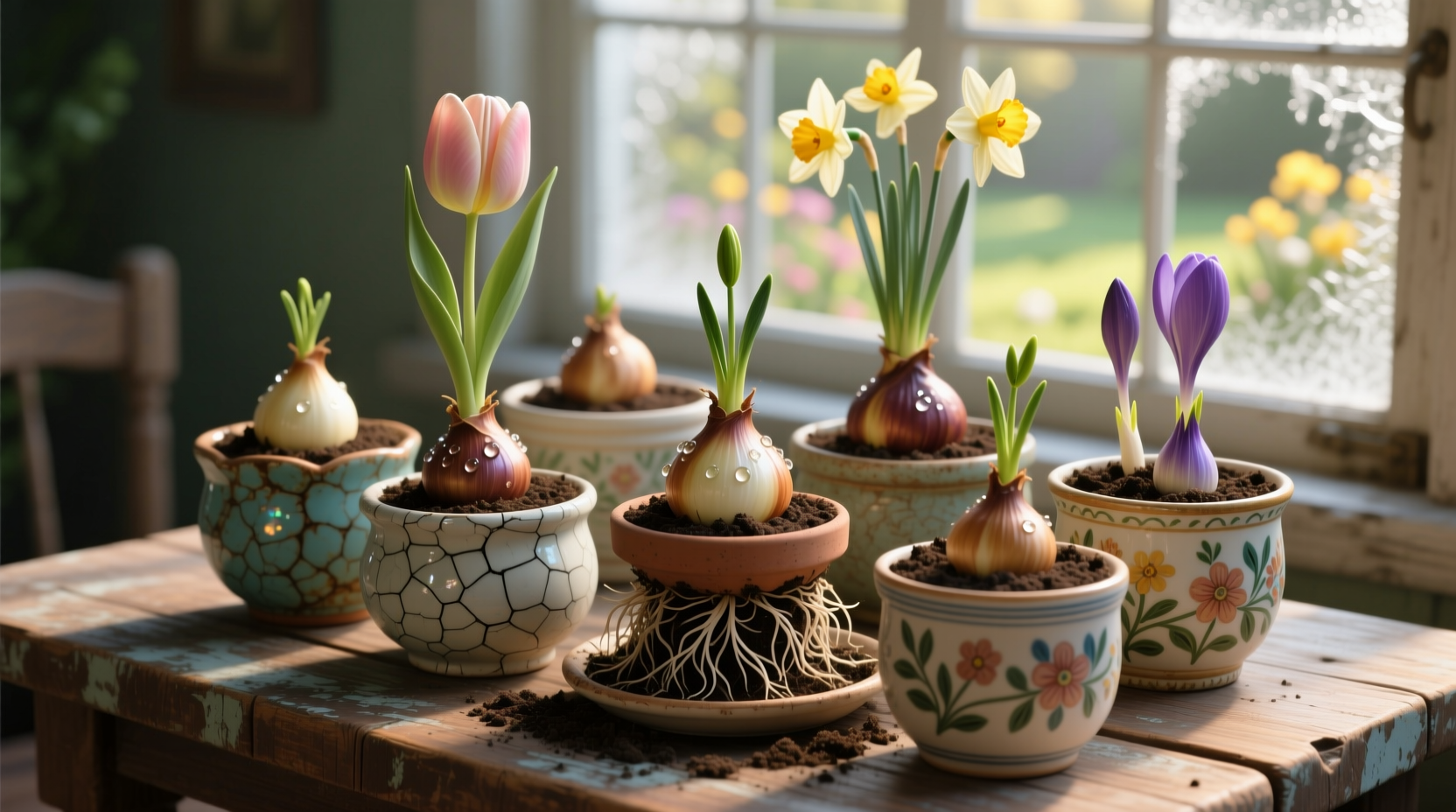 planting bulbs containers
