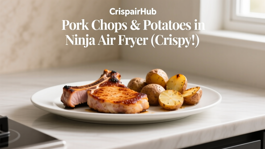 Crispy Pork Chops & Potatoes in Ninja Air Fryer