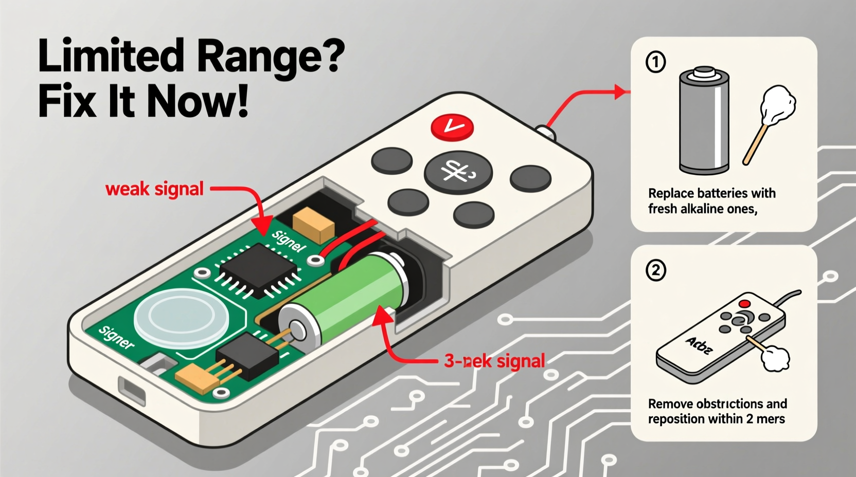 why do some christmas light remotes have limited range and how to fix it