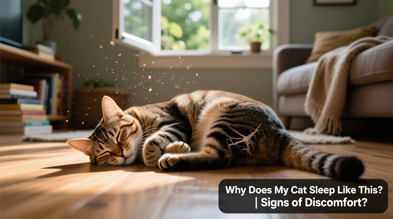 why does my cat sleep in weird positions and when it might signal discomfort