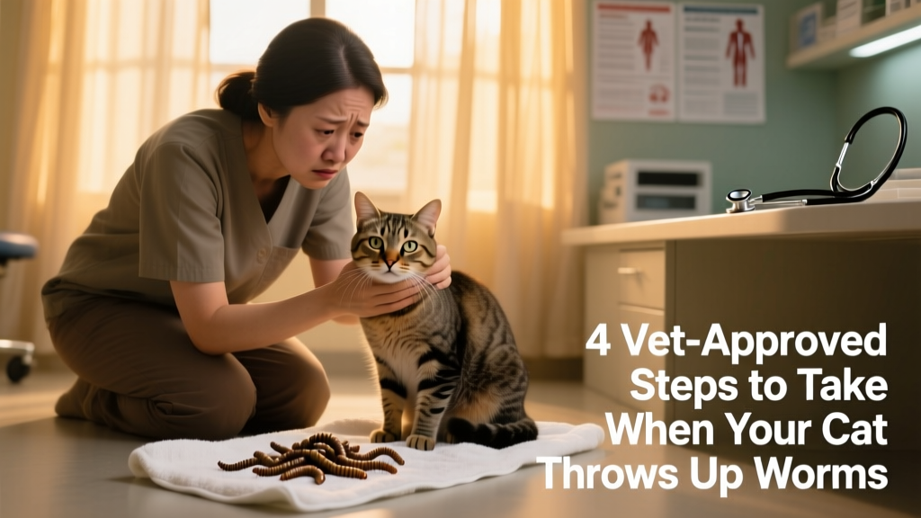 My Cat Just Threw Up Worms, What Should I Do? (4 Vet-Approved Steps)