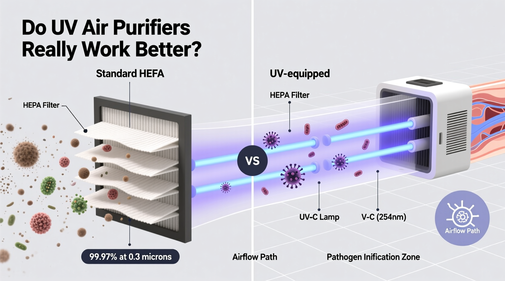 are air purifiers with uv light actually more effective than standard filters