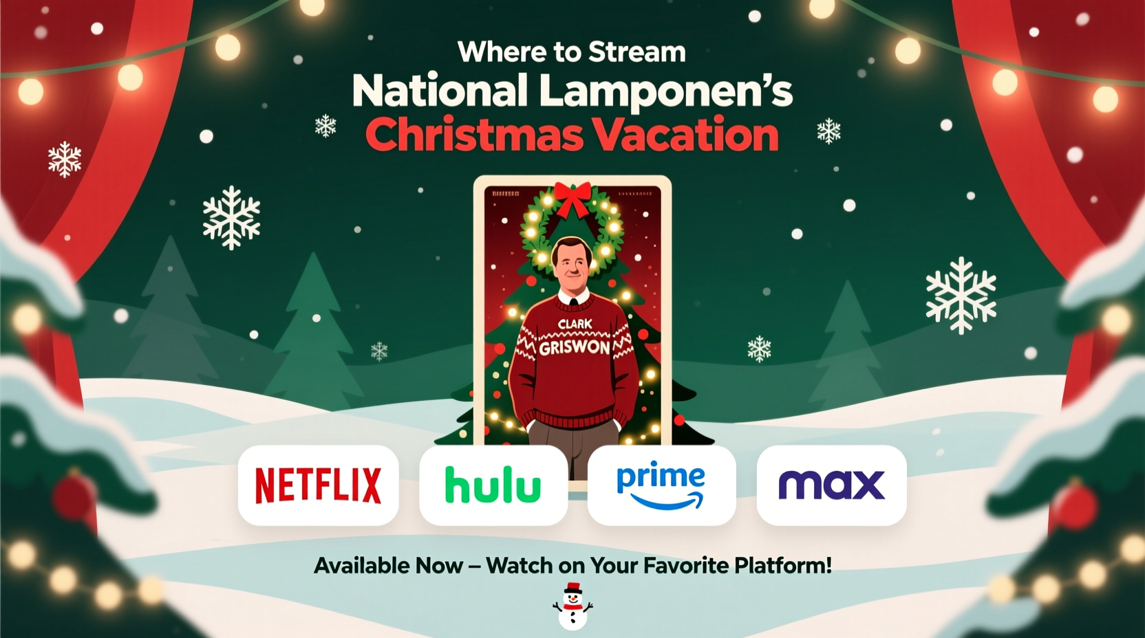 where to stream national lampoons christmas vacation
