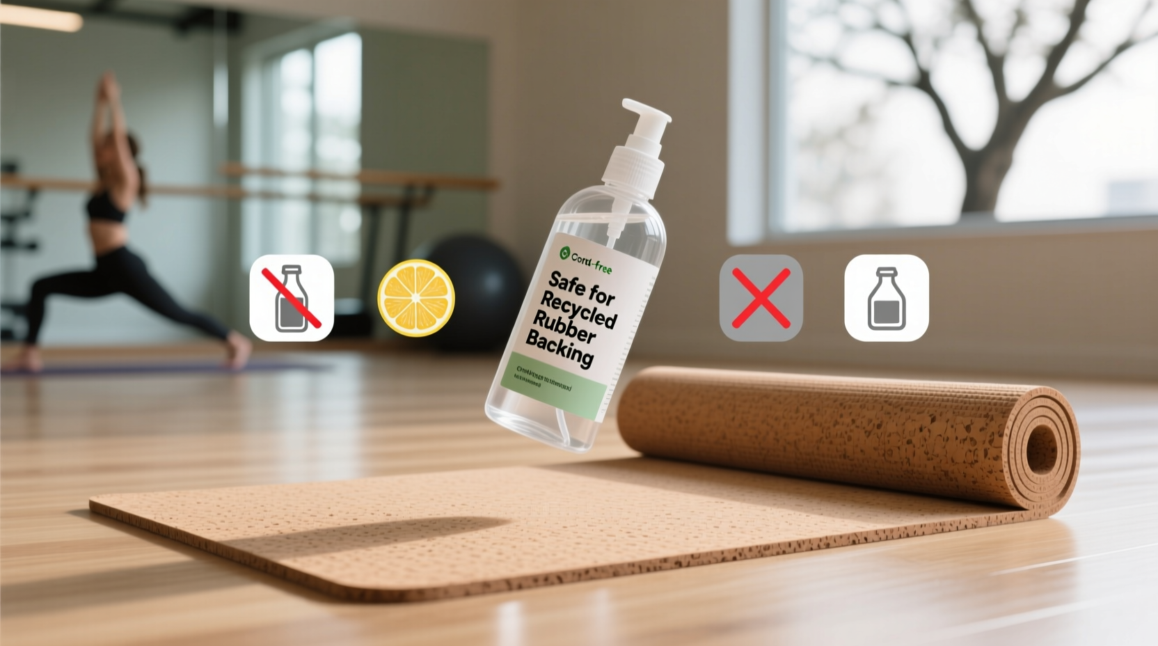 cork yoga mat cleaners recycled rubber backing