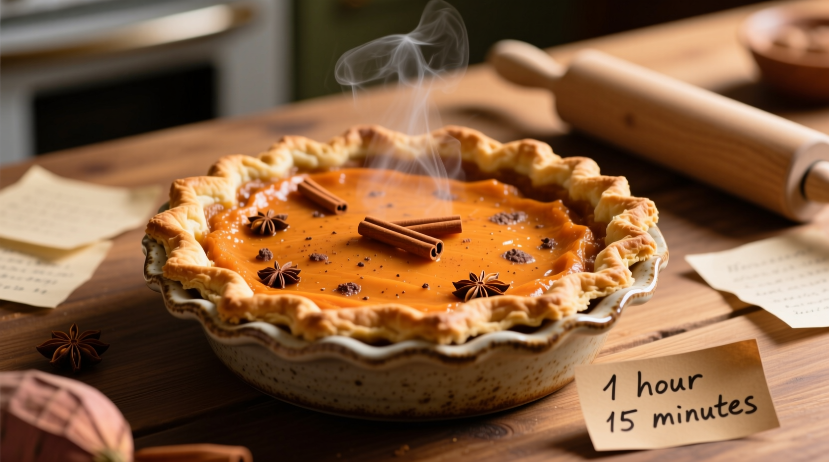 Sweet Potato Pie Baking Time: 45-60 Minutes at 350°F