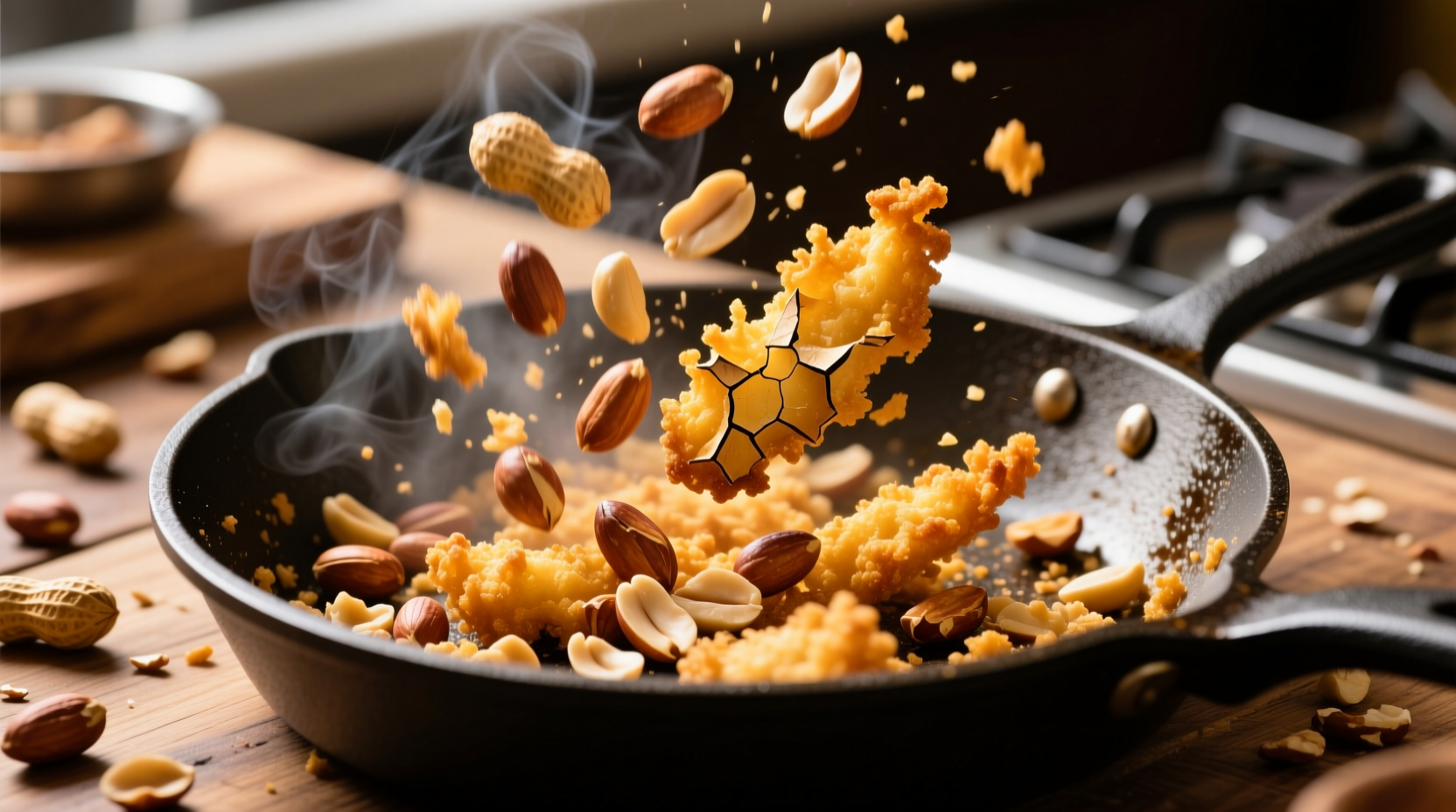 turn ground nuts into crispy delicious breading
