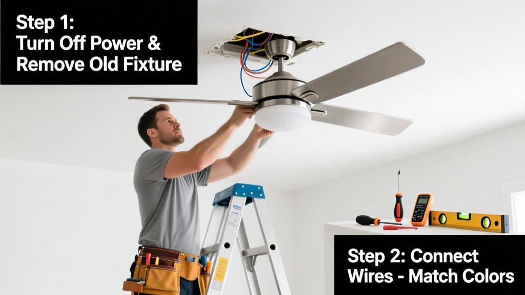 How to Install a Ceiling Fan in Your Living Room