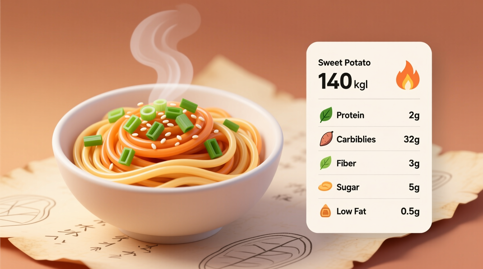 Sweet Potato Noodles Nutrition Facts & Benefits