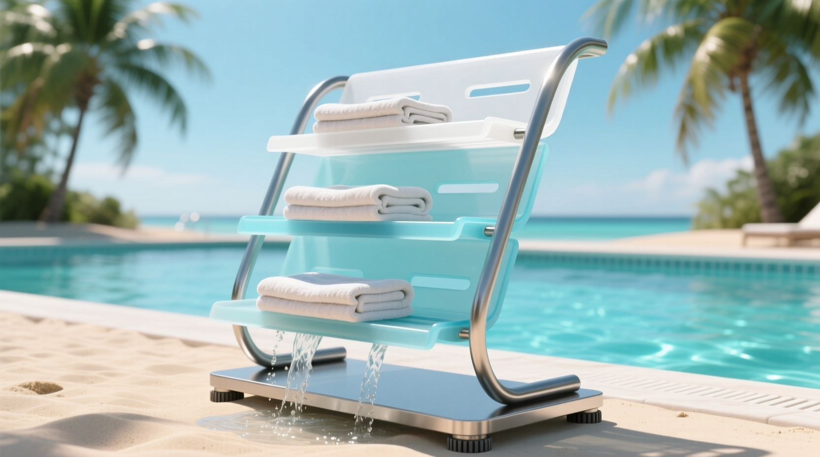 build a pvc pool towel rack