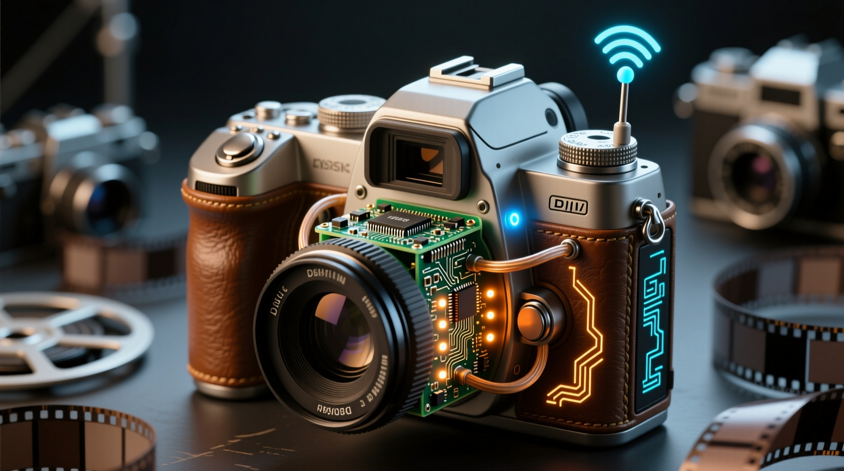 embed a raspberry pi into a dslr camera for wireless te