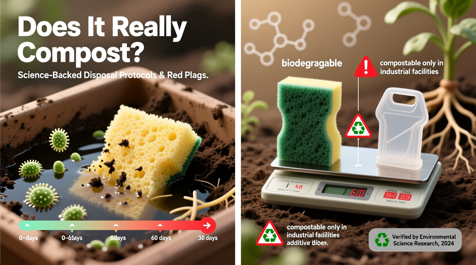 do biodegradable sponges actually compost