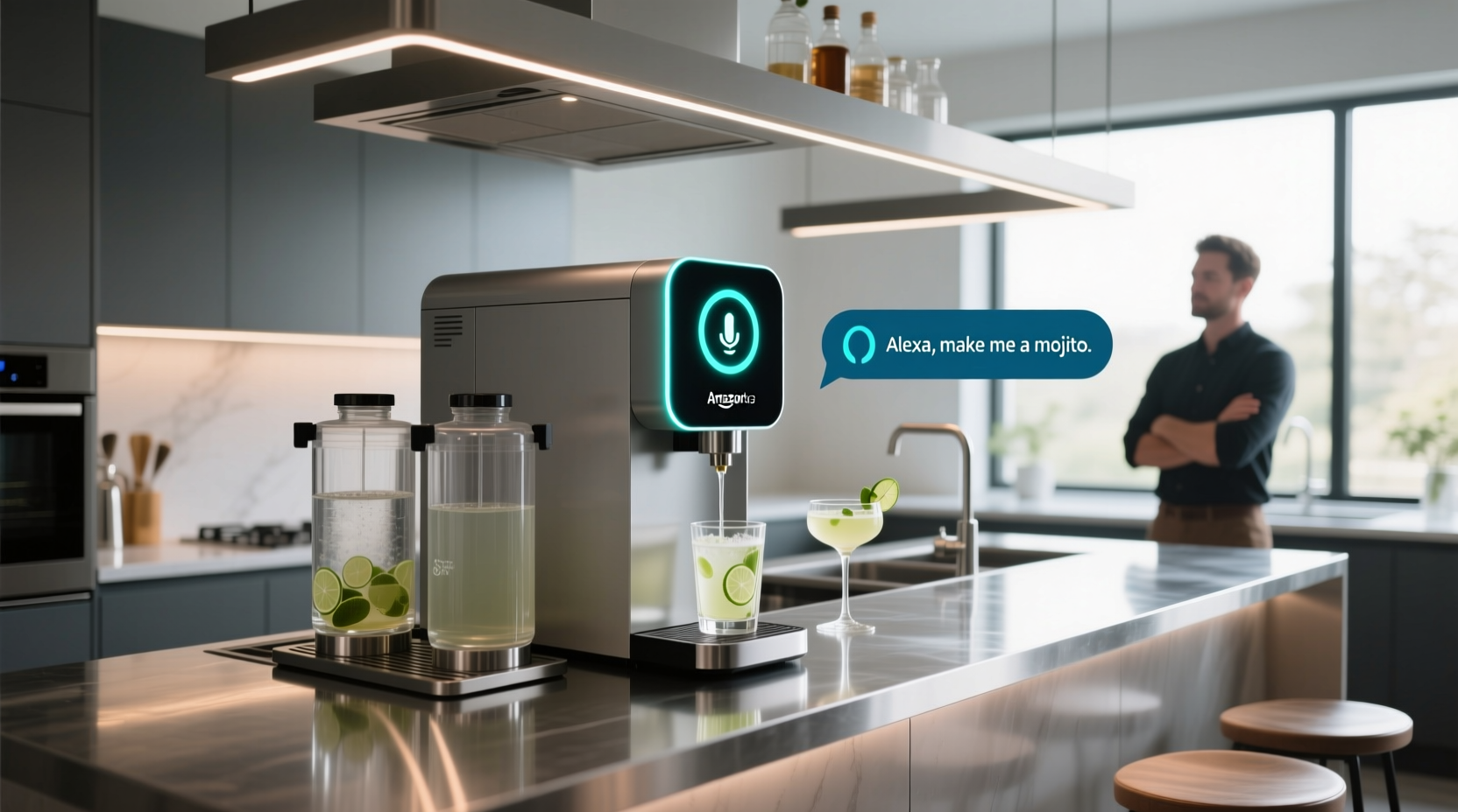 is voice-controlled smart bar system worth integrating with Alexa for hands-free drink prep