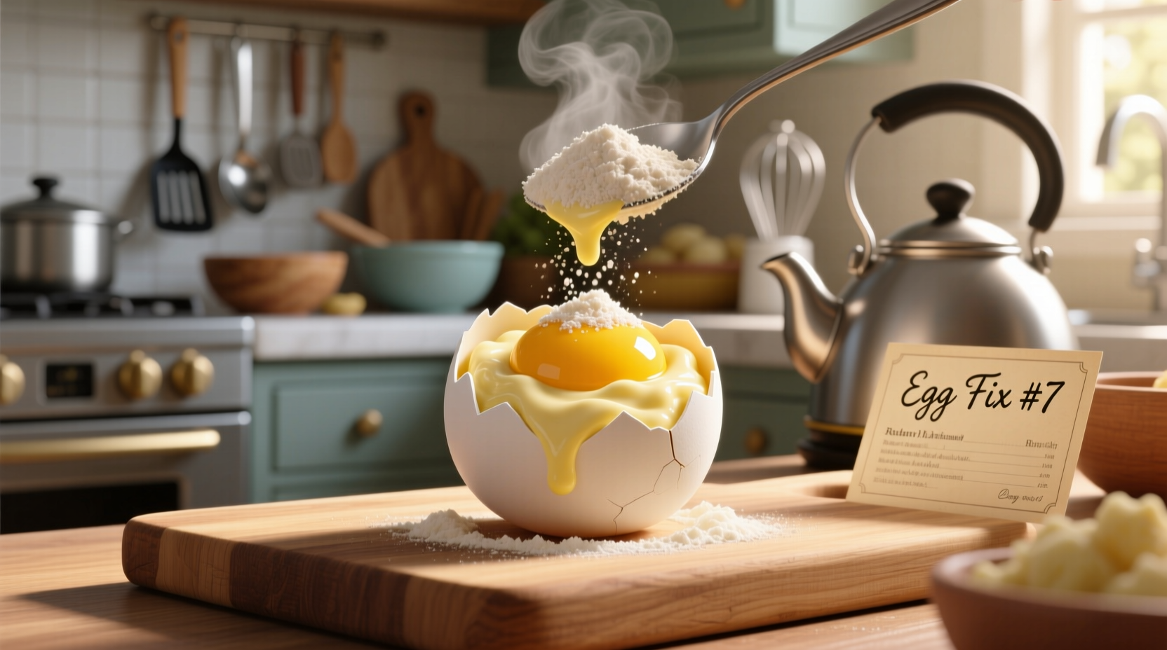 fix runny deviled eggs with instant mashed potatoes