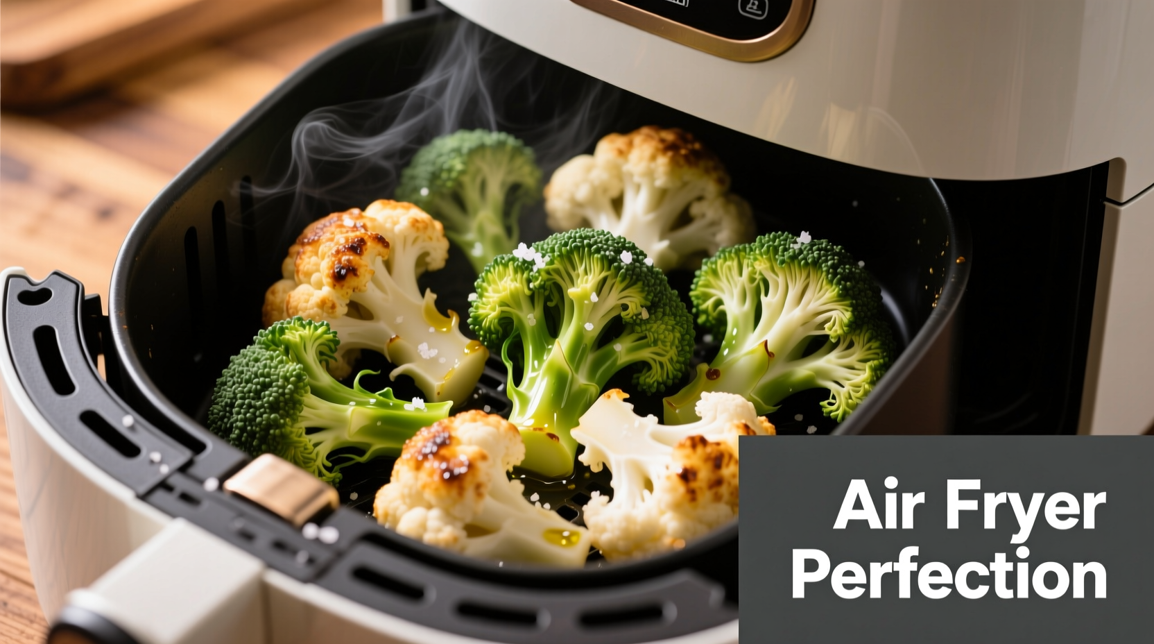 Perfect Air Fry Broccoli and Cauliflower Recipe in 15 Minutes
