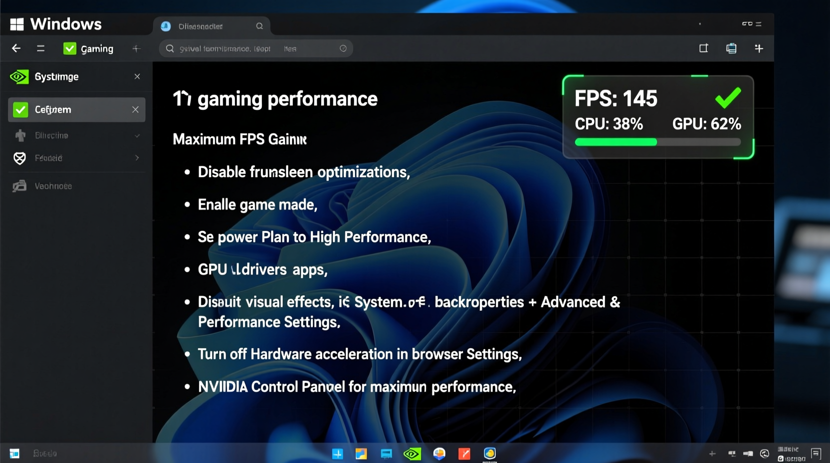 how to optimize windows 11 for gaming to squeeze out more fps