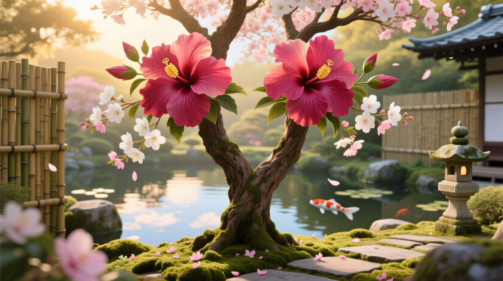 double hibiscus tree