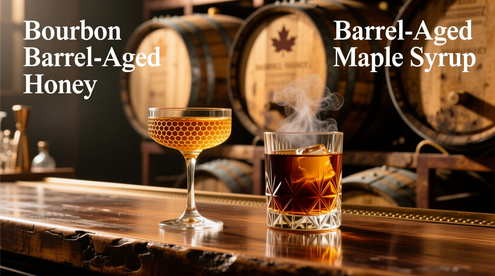 barrel-aged maple syrup vs bourbon barrel-aged honey which one elevates an Old Fashioned