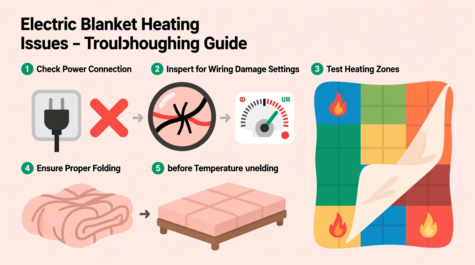 why is my electric blanket not heating evenly and how to troubleshoot