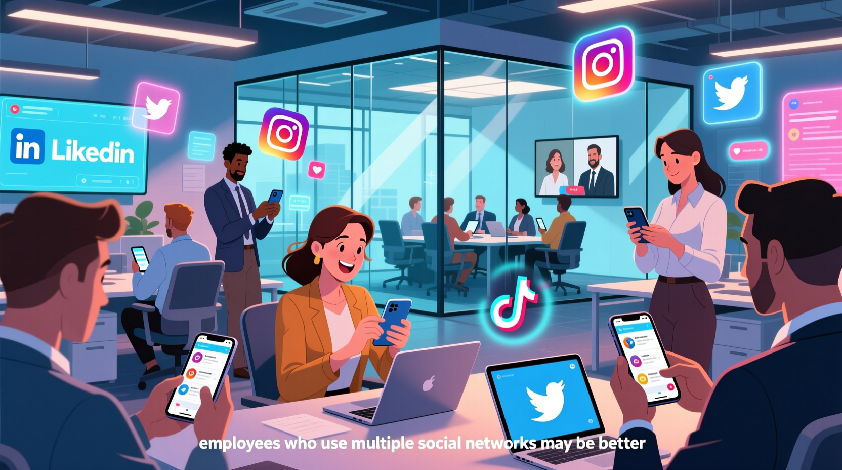 employees who use multiple social networks may be bette