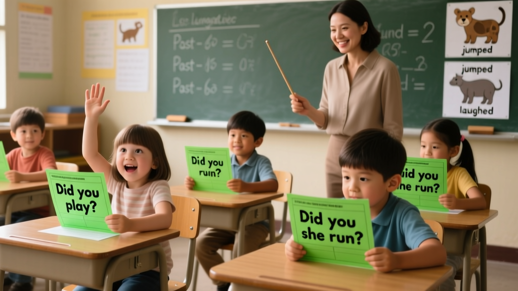 Past Tense in Interrogative Form: A Research-Backed Printable Resource for Early Literacy Development