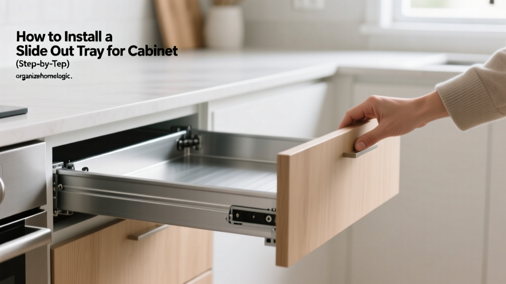 How to Install a Slide Out Tray for Cabinet (Step-by-Step)