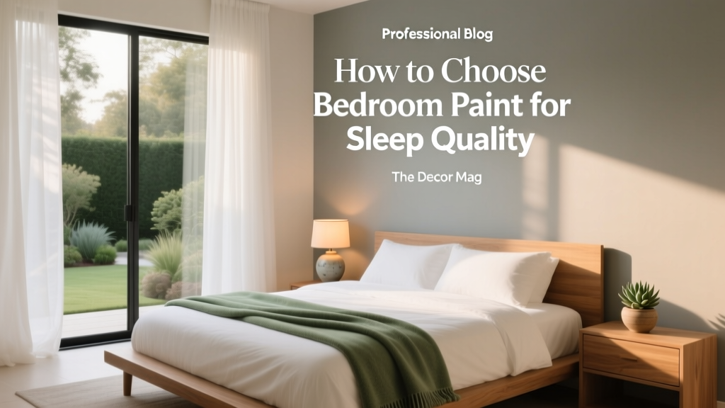 Bedroom Paint for Sleep Quality | The Decor Mag