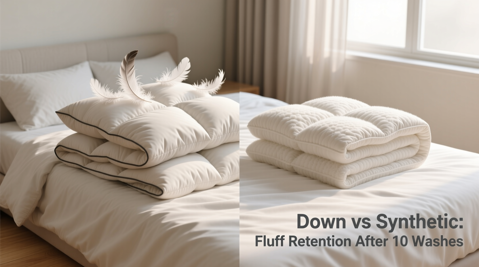 down comforter vs synthetic which stays fluffy after repeated washes