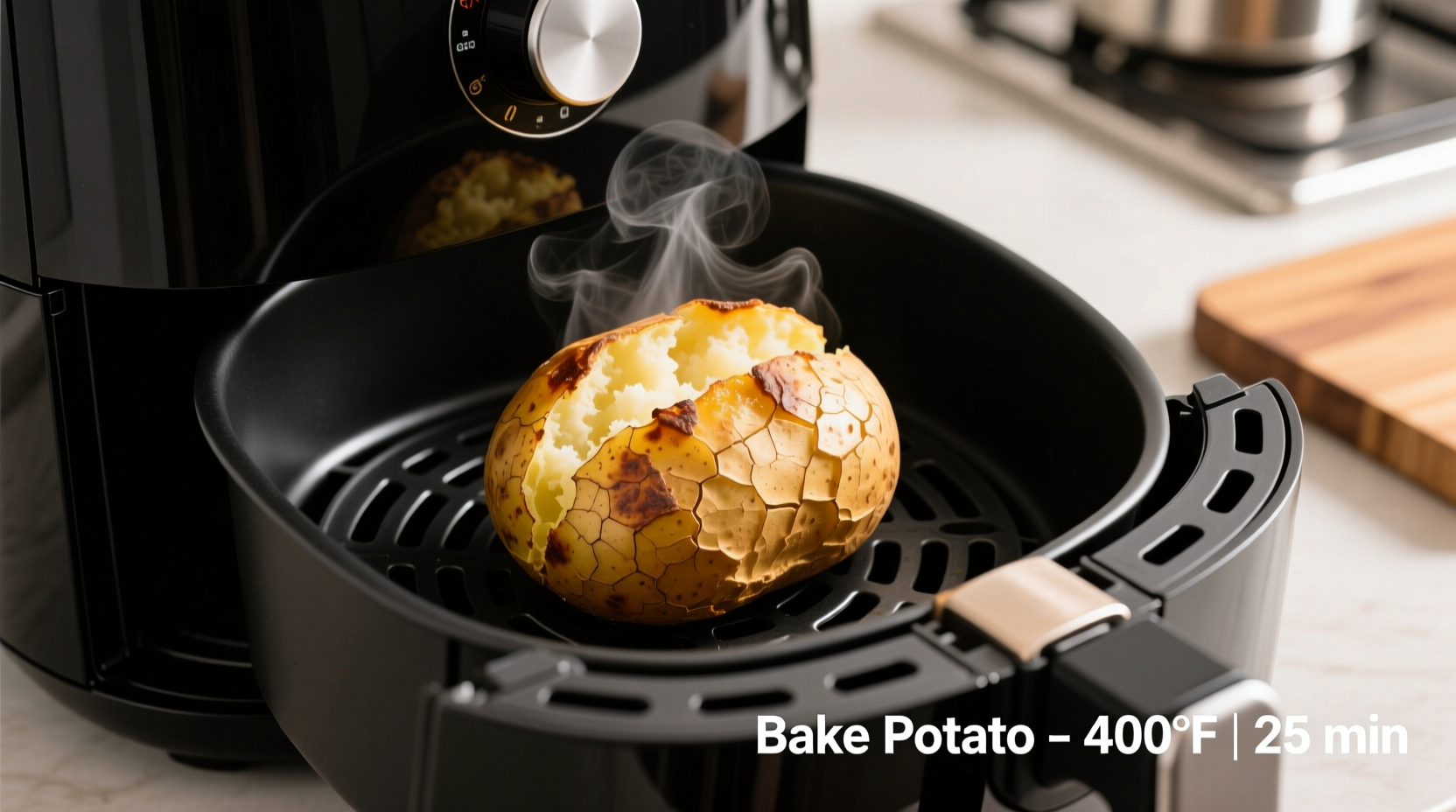 Perfect Air Fryer Baked Potato: Crispy Skin, Fluffy in 40 Min