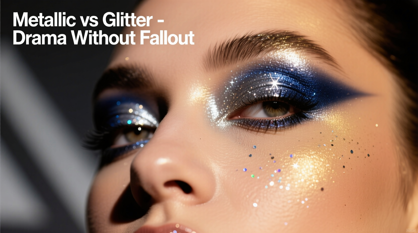 metallic eyeshadow vs glitter which adds drama without fallout
