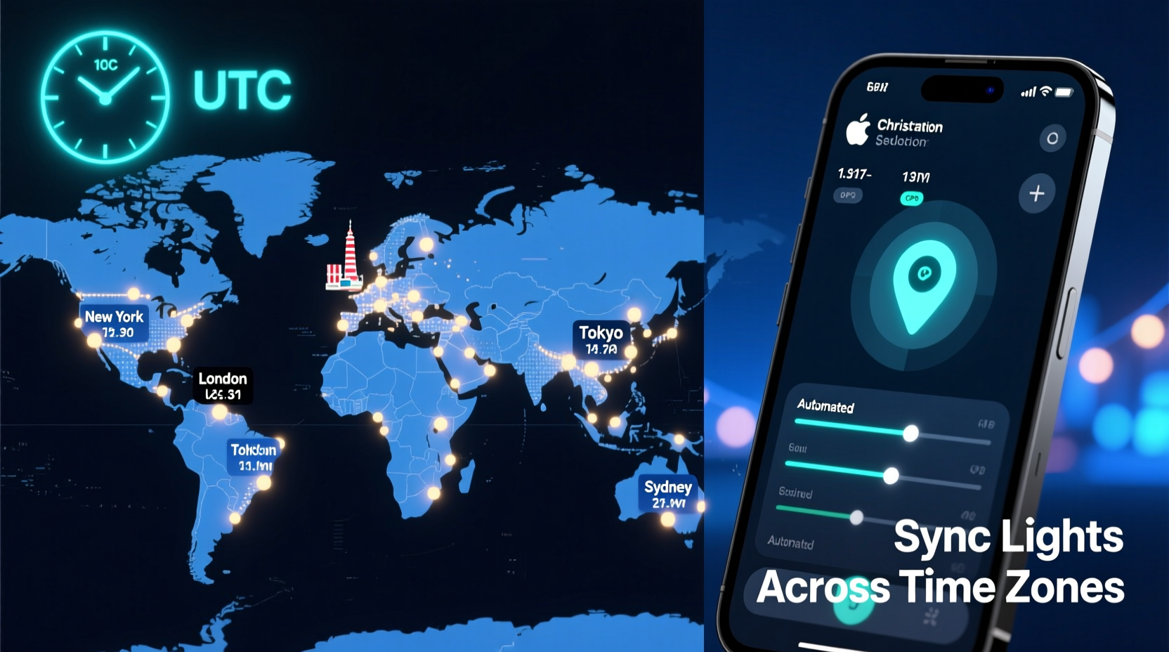 how to use geolocation to time your christmas light shows across time zones
