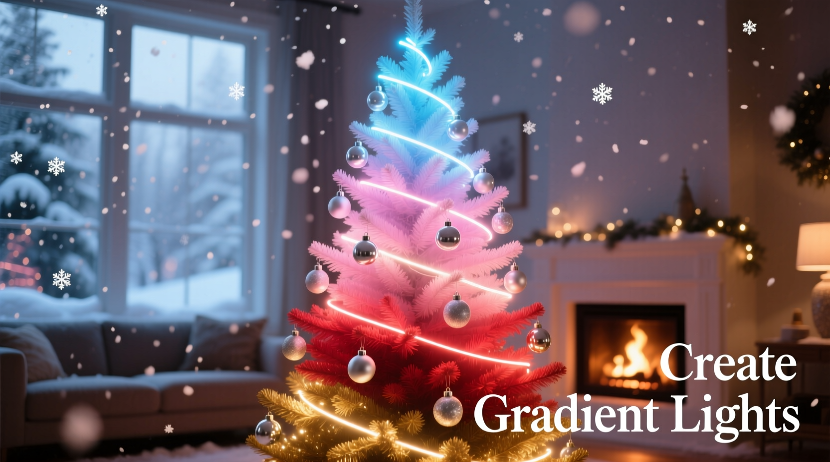 how to create a gradient lighting effect on your christmas tree with led colors