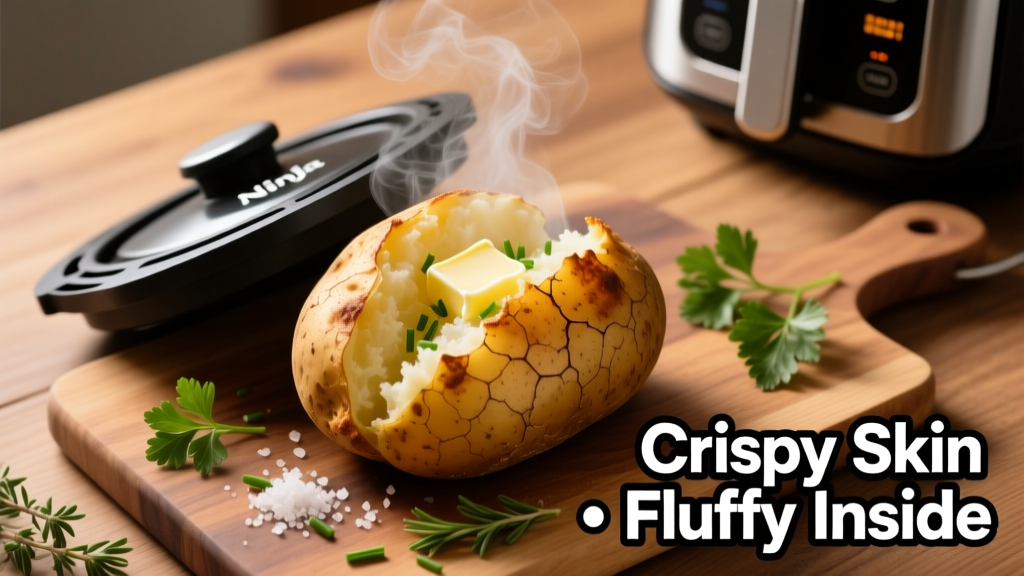 Baked Potatoes in Ninja Foodi: Crispy Skin, Fluffy Inside