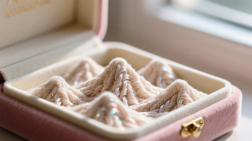 Macro shot of anti-tarnish velvet lining inside a kids jewelry box, showing the dense fabric weave and soft plush texture details.