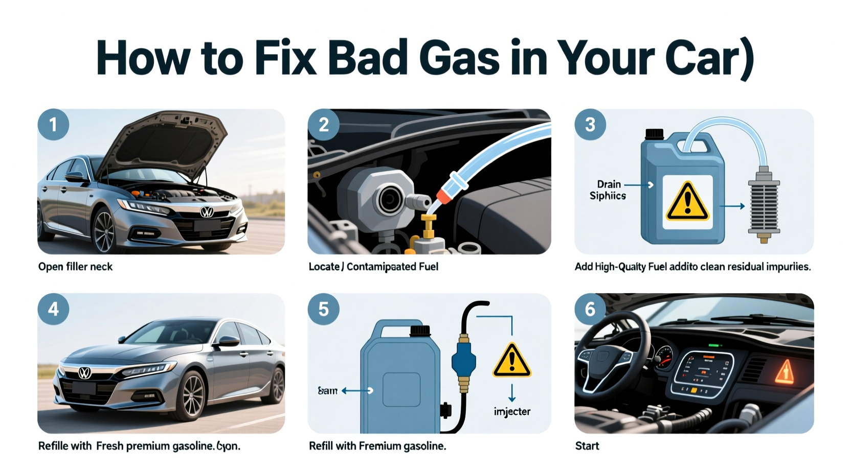 how to treat bad gas in car