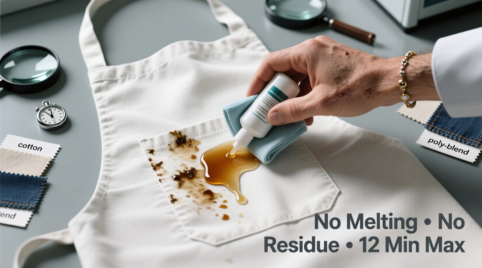 how to remove dried hot glue from aprons