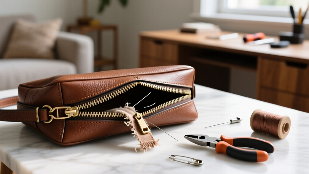 How to Repair a Broken Zipper on a Handbag at Home