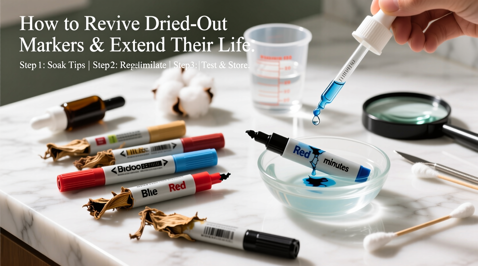 how to revive dried out markers and extend their usable life
