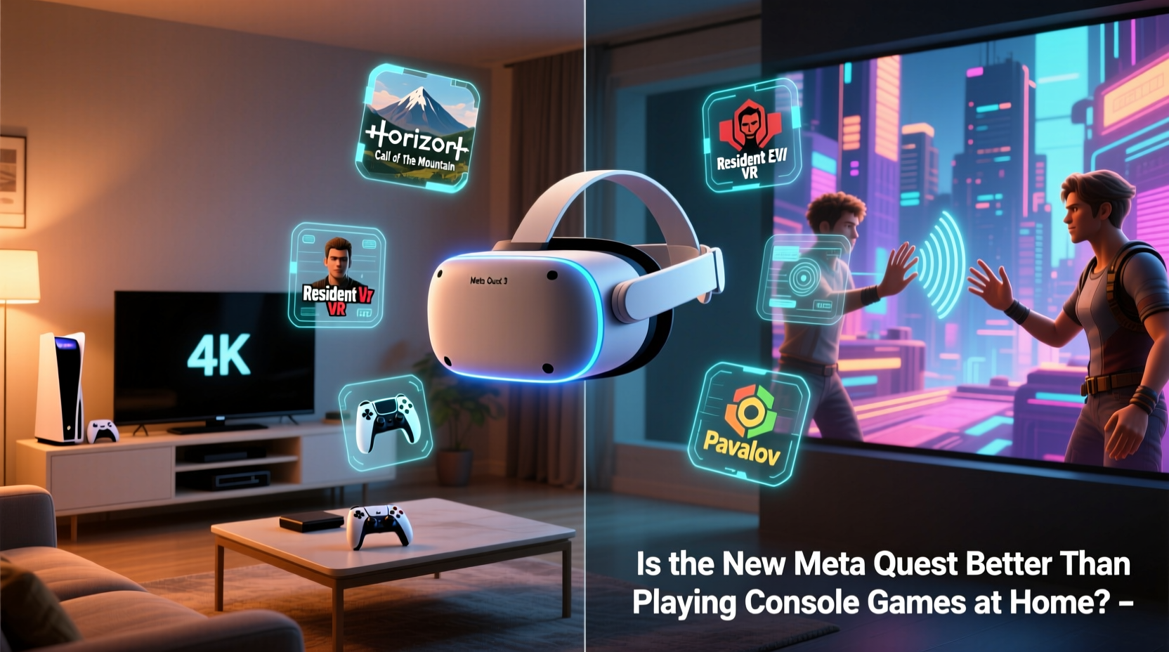 is the new meta quest better than playing console games at home