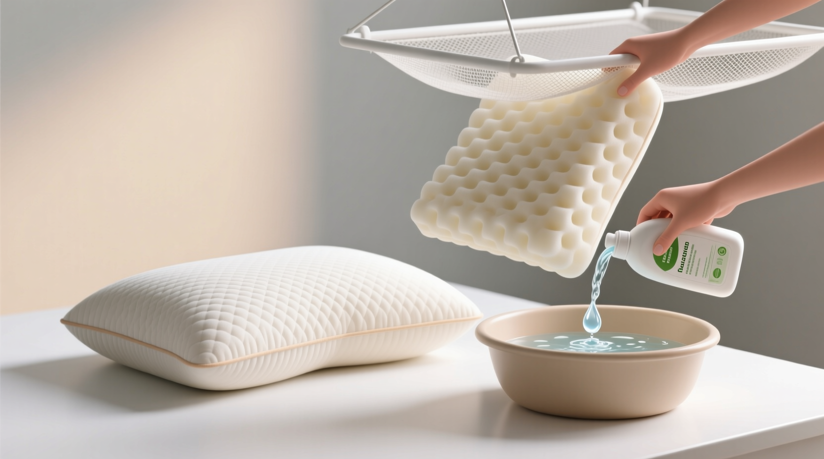 how to wash a memory foam pillow safely