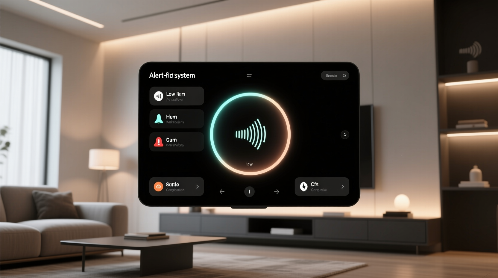 switch from visual to audio alerts to cut down on distr