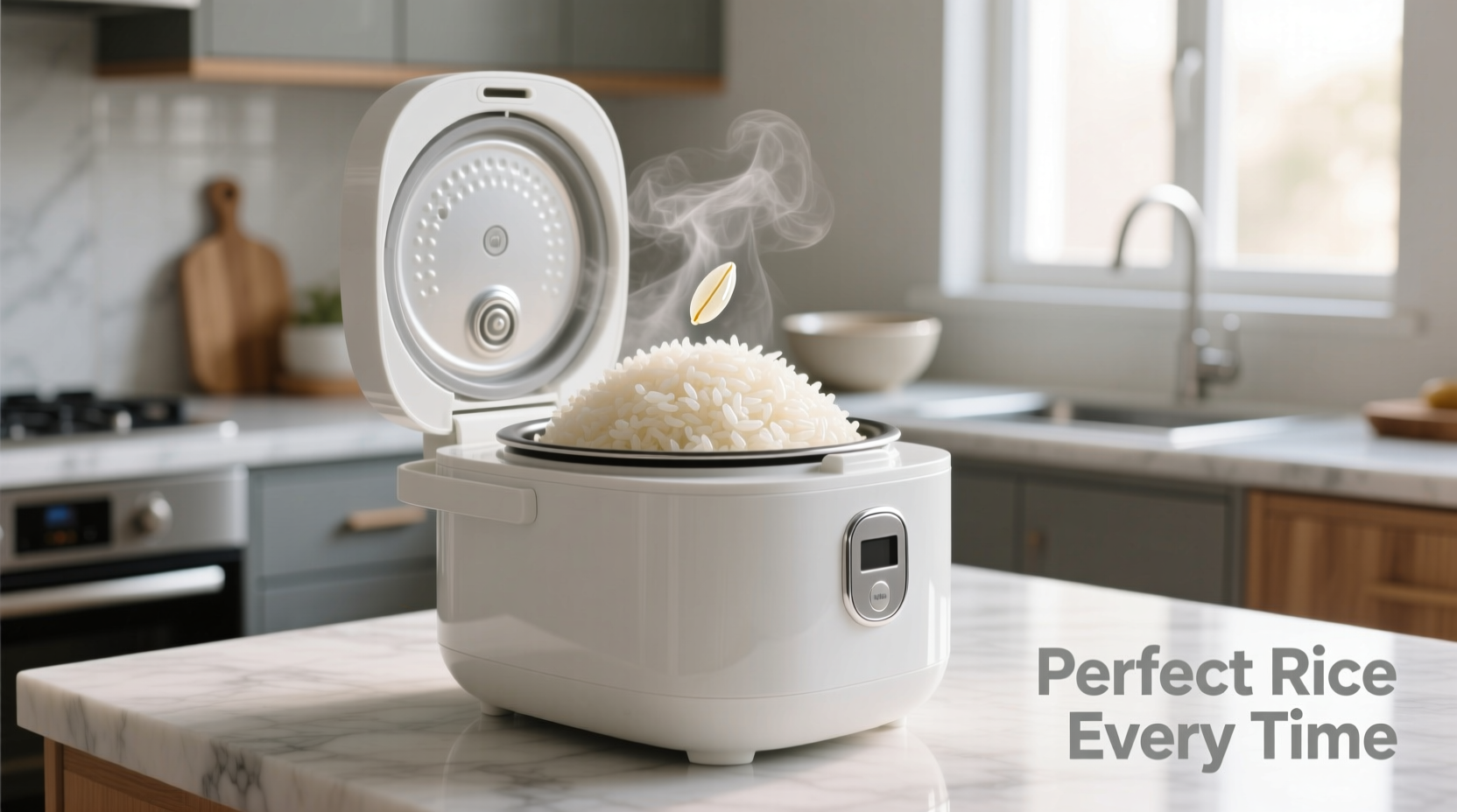 Rice cooker with perfect cooked rice