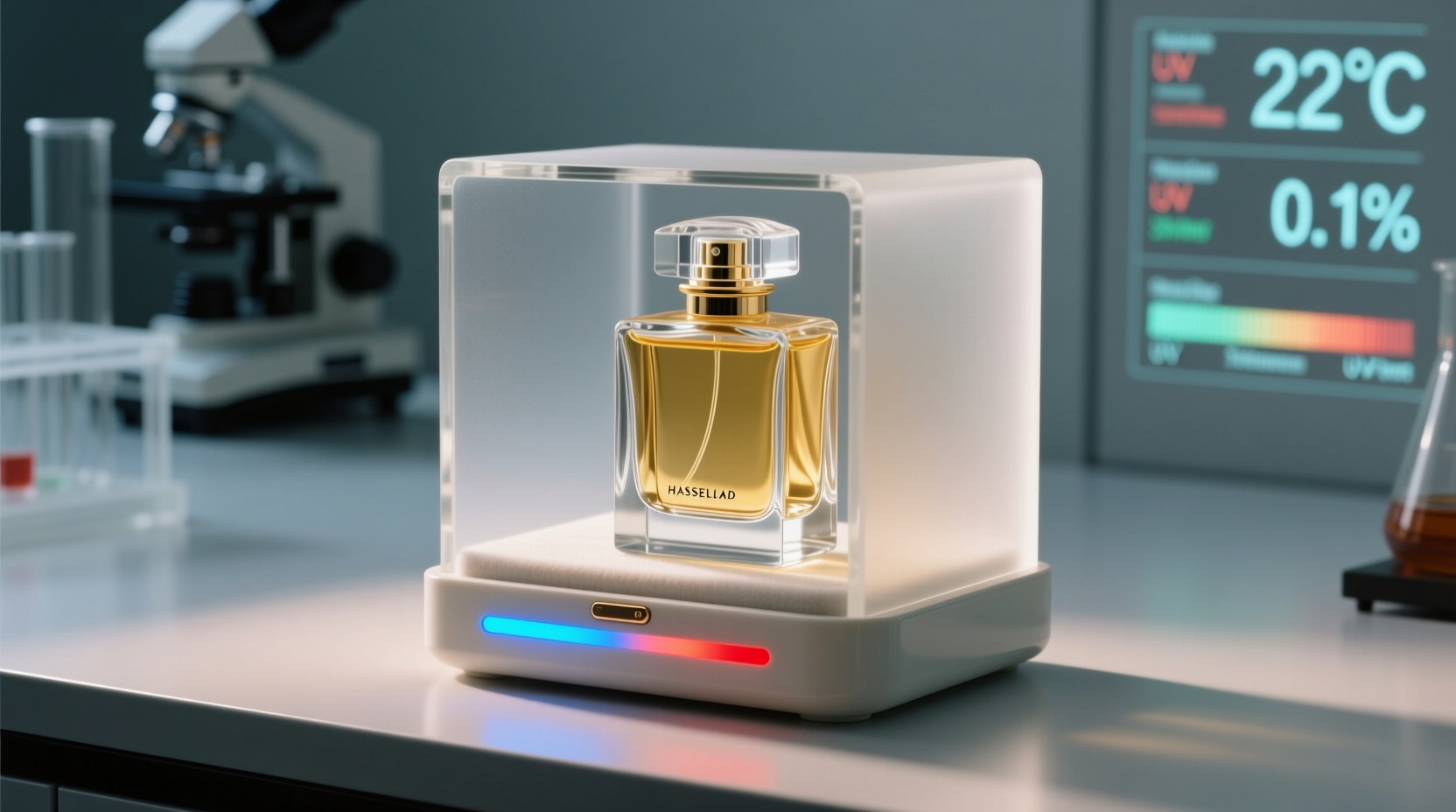 perfume storage in closets uv temperature control