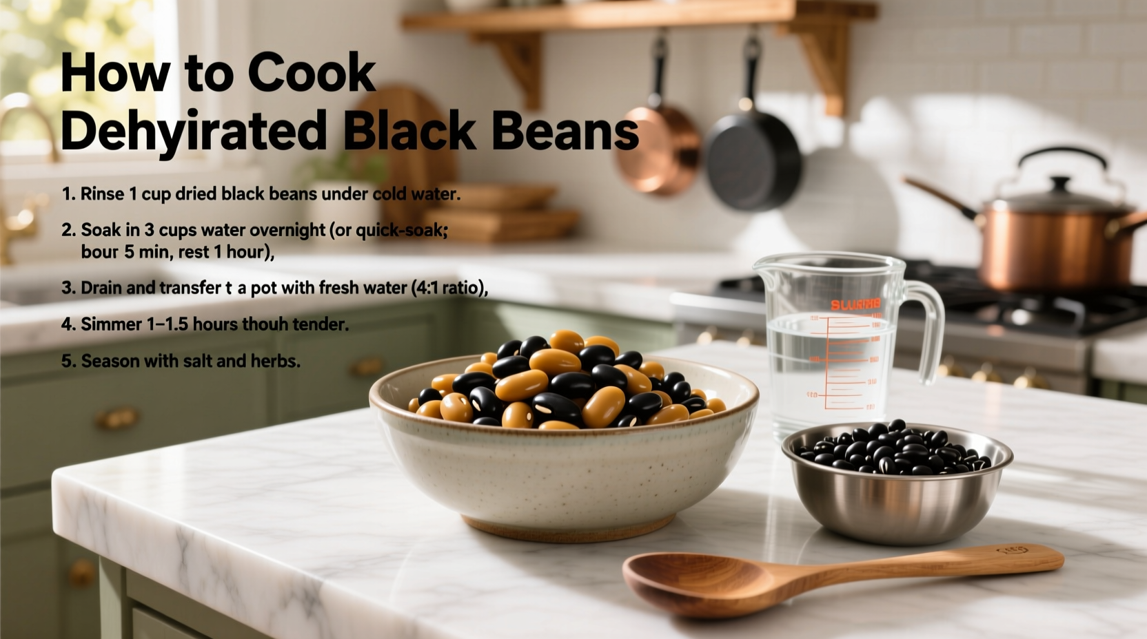 how to cook dehydrated black beans