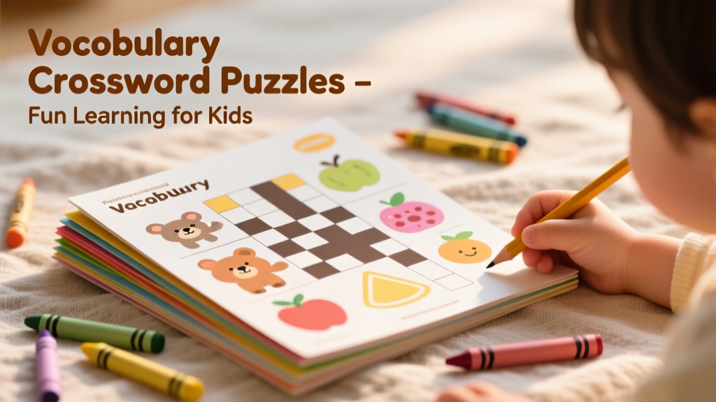 Vocabulary Crossword Puzzles Printable for Kids: Evidence-Based Learning Tools for Ages 4–10