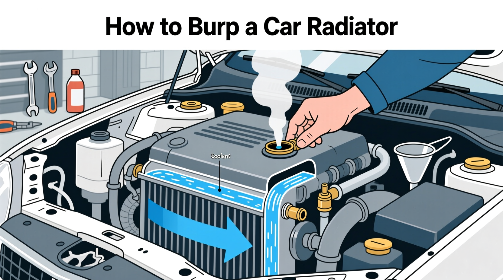 how to burp a car radiator