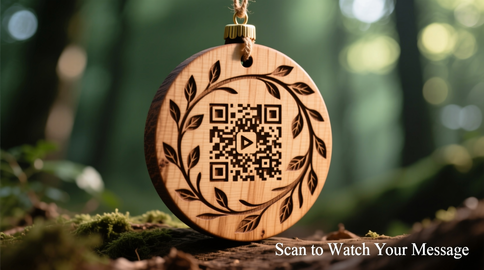 custom engraved ornament with qr code linking to video messages worth trying