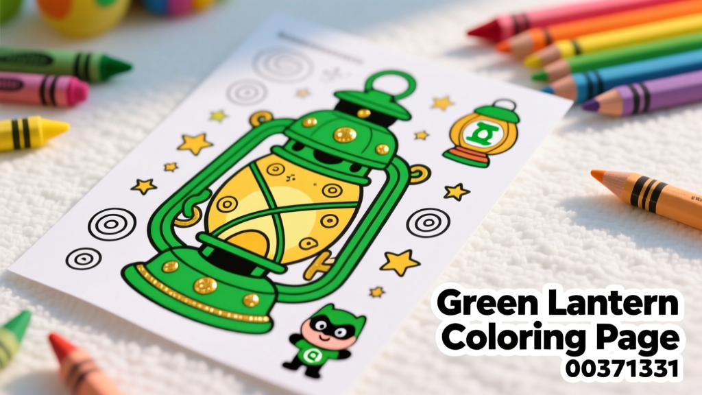 Green Lantern Coloring Pages_00371331: Safety, Developmental Value, and Industry Standards for Superhero-Themed Art Activities