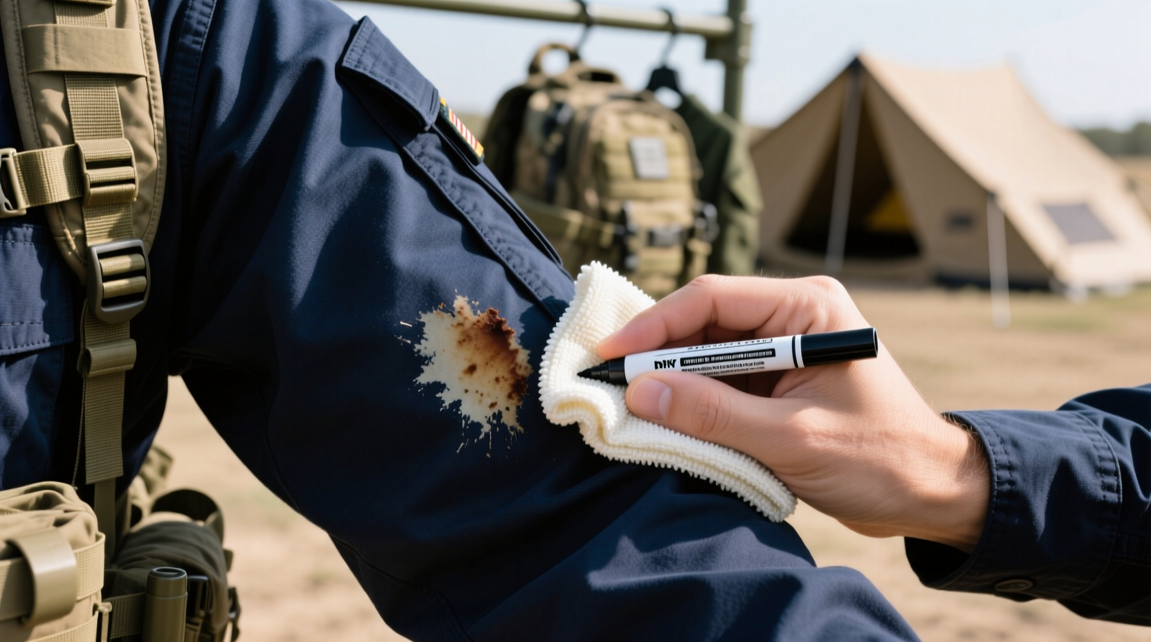 how to remove permanent marker from polyester uniforms