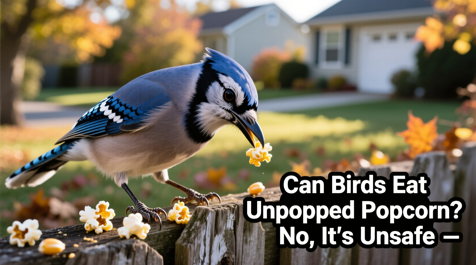 can birds eat unpopped popcorn