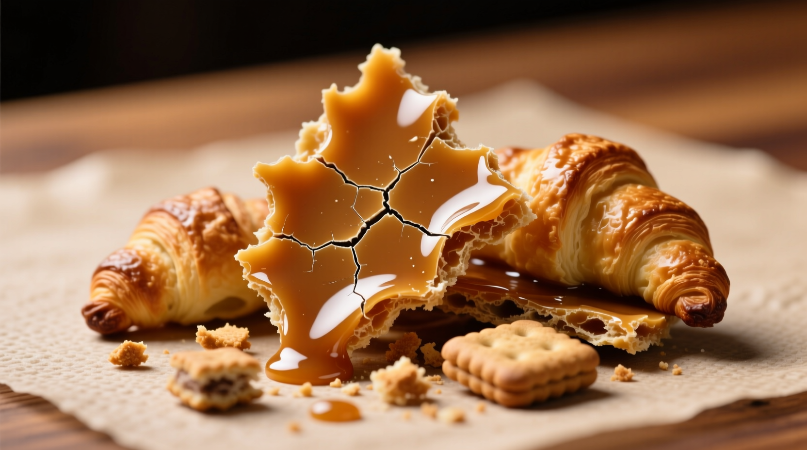 make crispy caramelized brittle with stale pastries